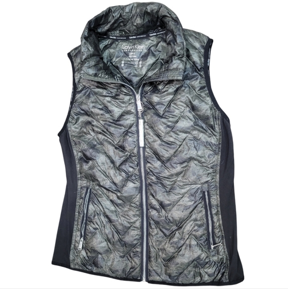 Calvin Klein Jackets & Blazers - Calvin Klein Women's Black & Gray Vest - Size Large